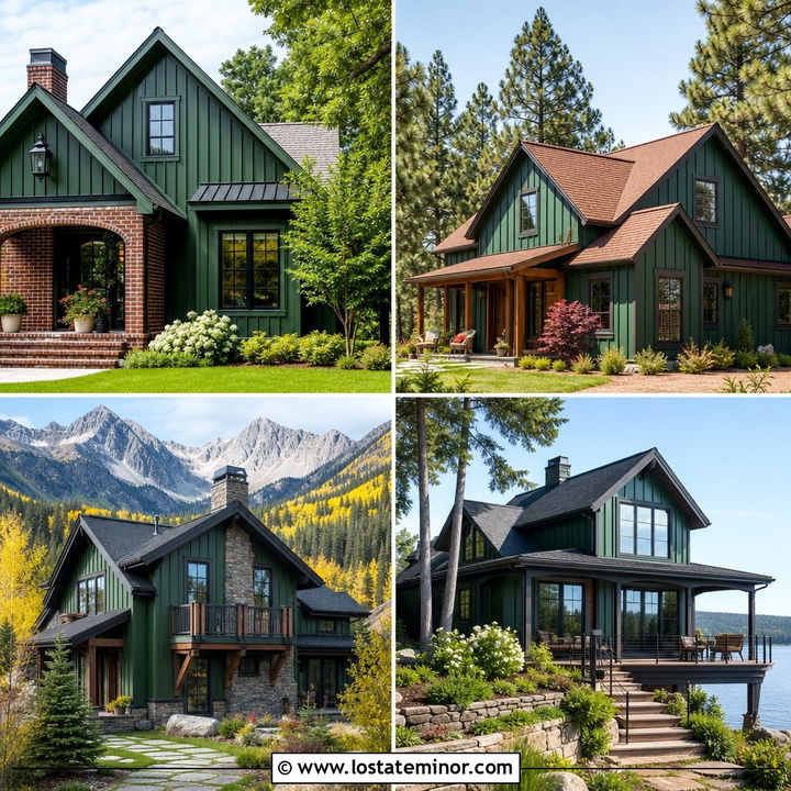 30 Hunter Green House Design With Board and Batten Ideas to Love