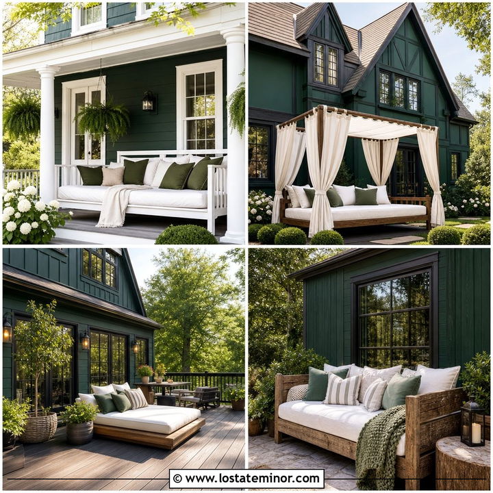 30 Hunter Green House Design With Daybed Ideas: Cozy Retreats