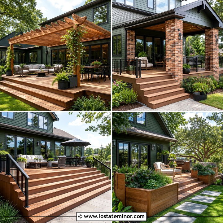 30 Hunter Green House Design With Deck Ideas: Outdoor Style