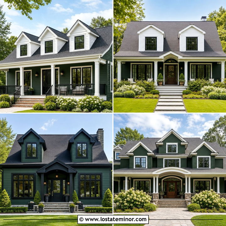 30 Hunter Green House Design With Dormers Ideas: Timeless Charm