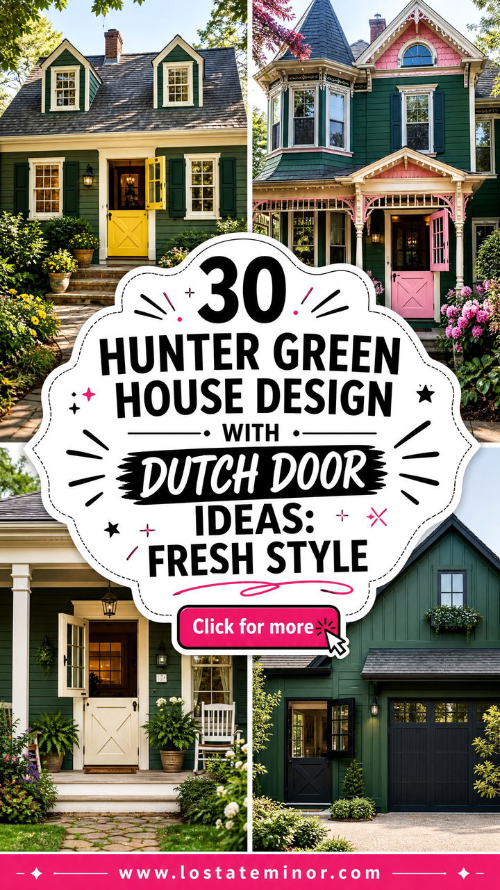 30 Hunter Green House Design With Dutch Door Ideas Fresh Style - 30 Hunter Green House Design With Dutch Door Ideas: Fresh Style