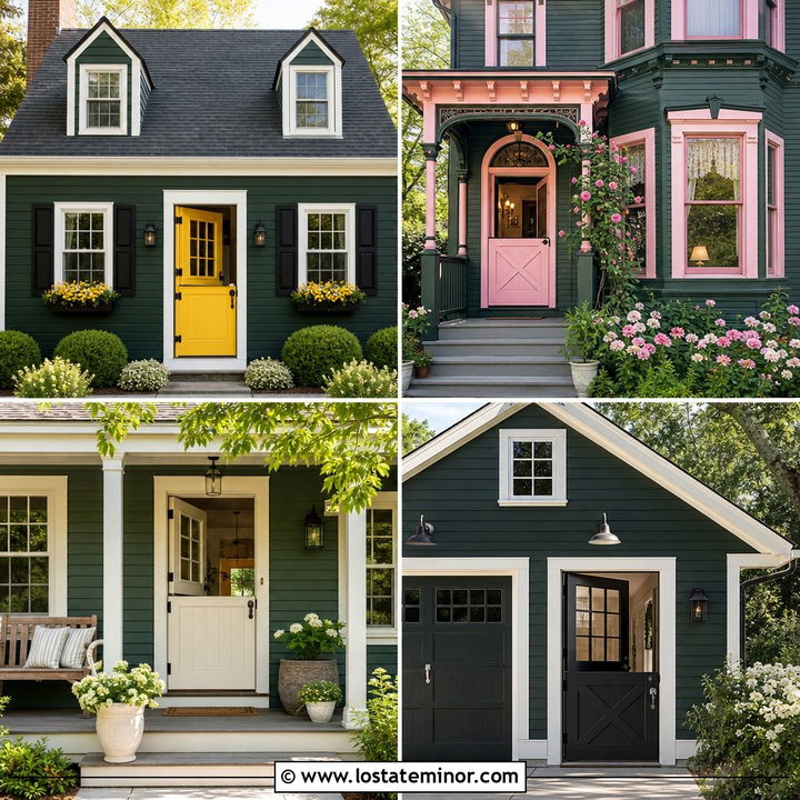 30 Hunter Green House Design With Dutch Door Ideas: Fresh Style