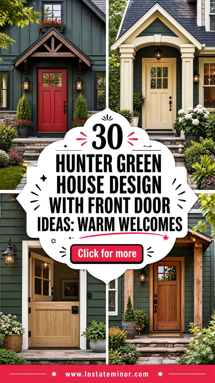 30 Hunter Green House Design With Front Door Ideas Warm Welcomes - 30 Hunter Green House Design With Front Door Ideas: Warm Welcomes