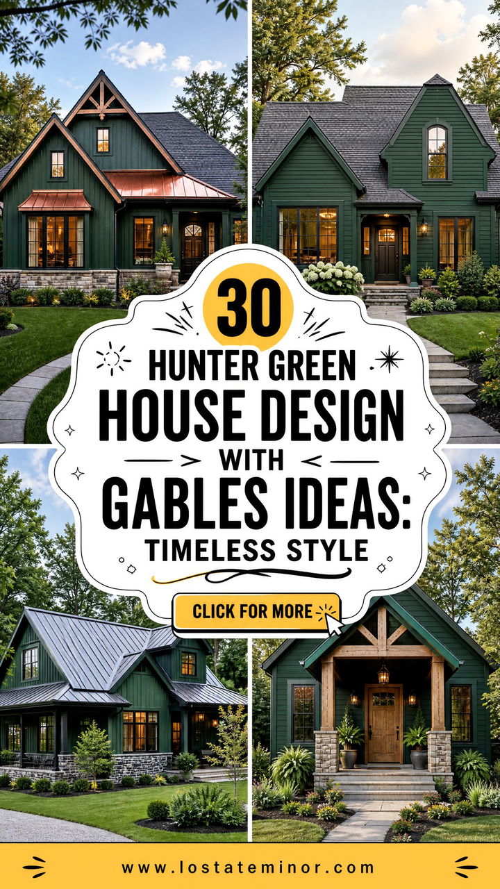 30 Hunter Green House Design With Gables Ideas Timeless Style - 30 Hunter Green House Design With Gables Ideas: Timeless Style