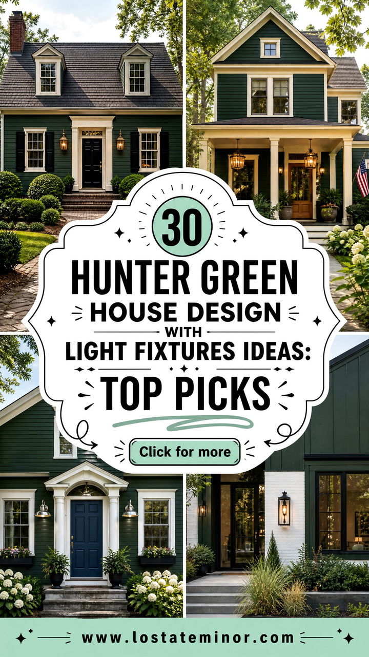 30 Hunter Green House Design With Light Fixtures Ideas Top Picks - 30 Hunter Green House Design With Light Fixtures Ideas: Top Picks