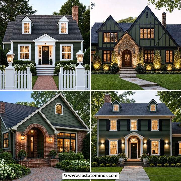 30 Hunter Green House Design With Lighting Ideas: Warm Ambiance