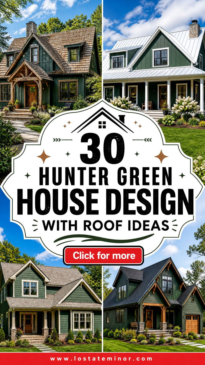30 Hunter Green House Design With Roof Ideas Timeless Looks - 30 Hunter Green House Design With Roof Ideas: Timeless Looks