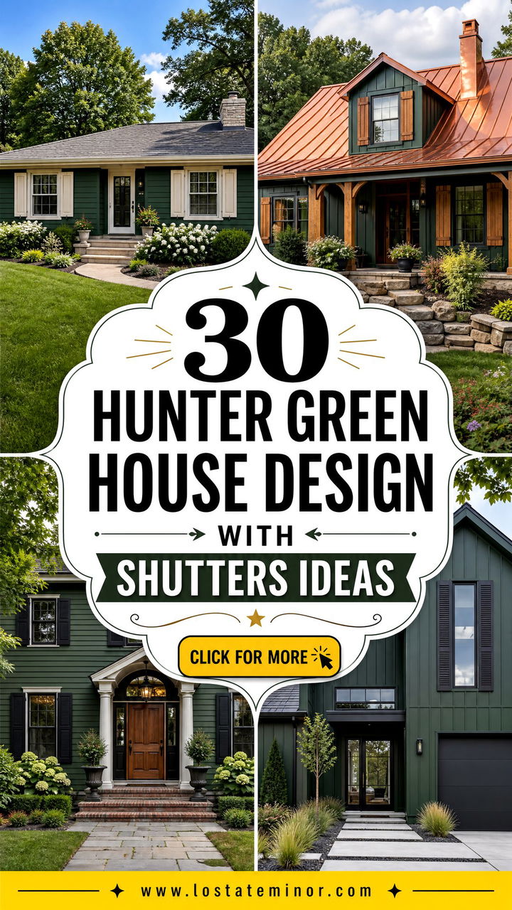 30 Hunter Green House Design With Shutters Ideas Fresh Looks - 30 Hunter Green House Design With Shutters Ideas: Fresh Looks