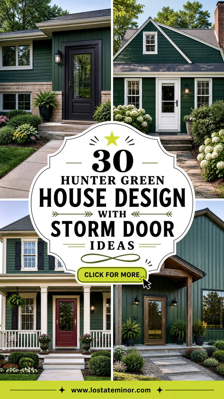 30 Hunter Green House Design With Storm Door Ideas Smart Style - 30 Hunter Green House Design With Storm Door Ideas: Smart Style