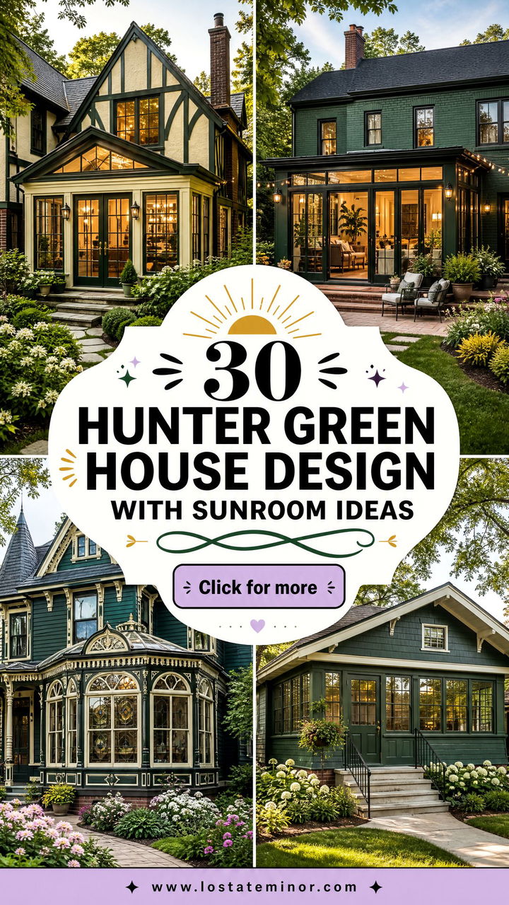 30 Hunter Green House Design With Sunroom Ideas Cozy Retreats - 30 Hunter Green House Design With Sunroom Ideas: Cozy Retreats