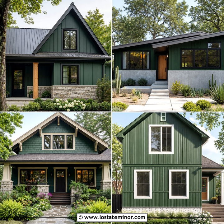 30 Hunter Green House Design With Wainscoting Ideas: Classic Look