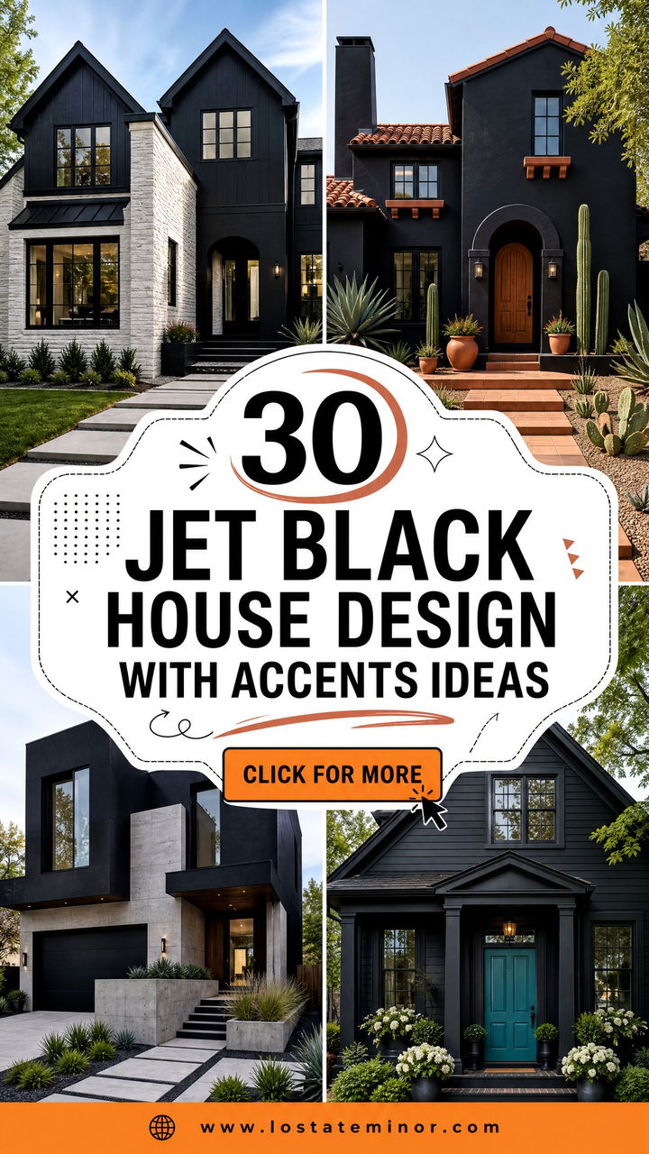 30 Jet Black House Design With Accents Ideas Bold Inspiration - 30 Jet Black House Design With Accents Ideas: Bold Inspiration