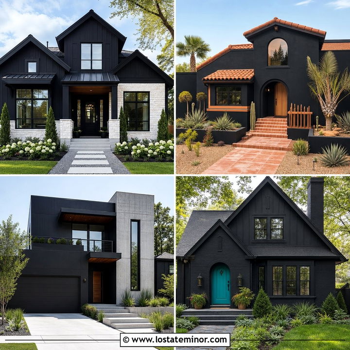 30 Jet Black House Design With Accents Ideas: Bold Inspiration