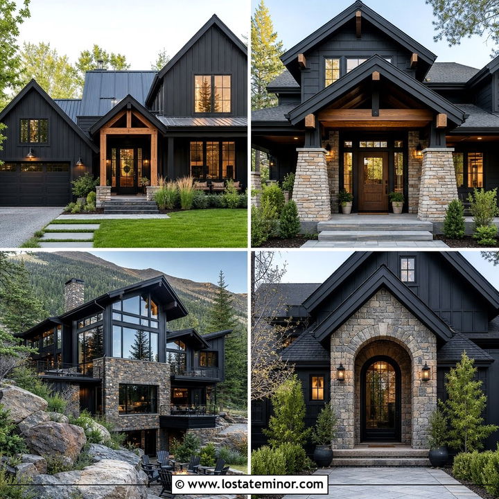 30 Jet Black House Design With Board and Batten Ideas to Love