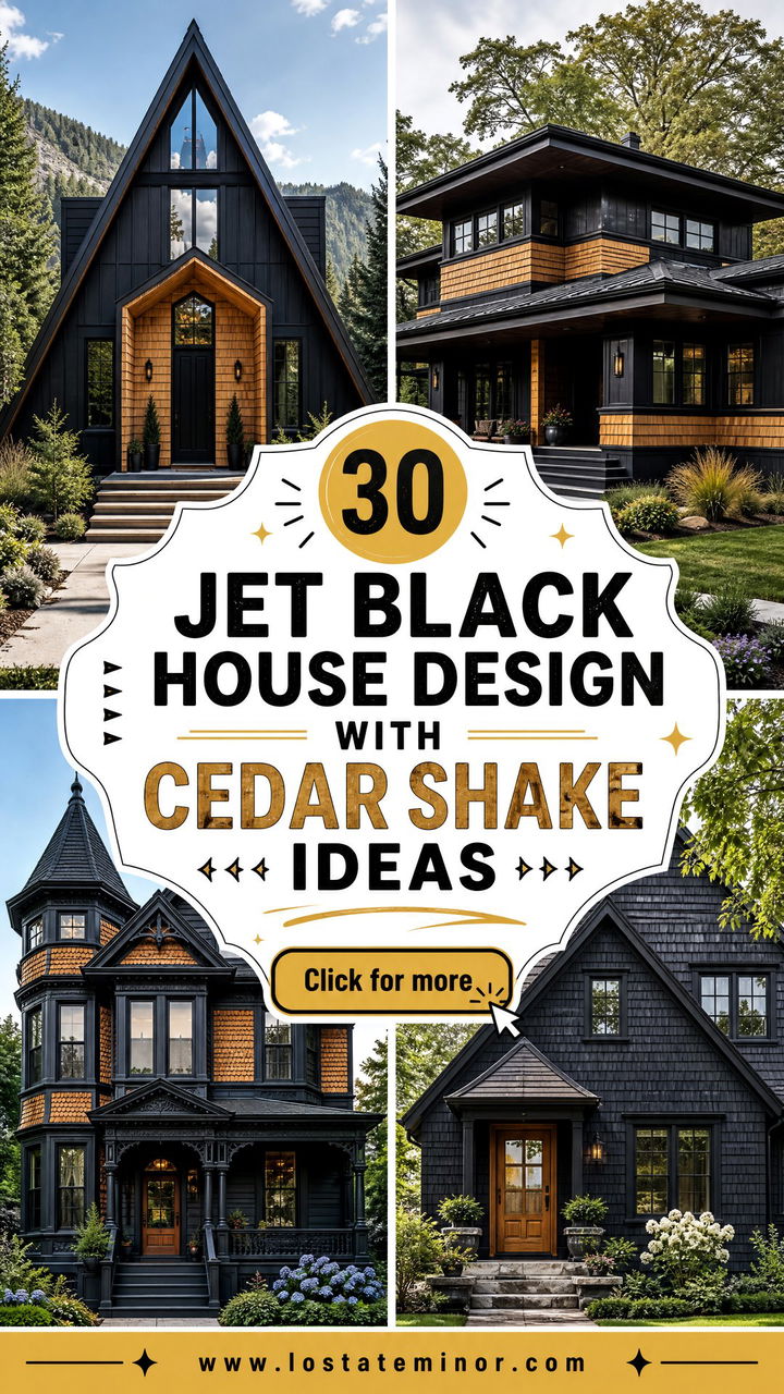 30 Jet Black House Design With Cedar Shake Ideas Rustic Charm - 30 Jet Black House Design With Cedar Shake Ideas: Rustic Charm