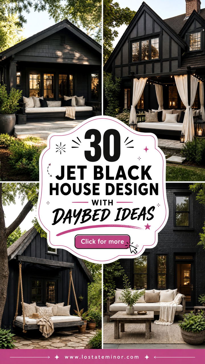 30 Jet Black House Design With Daybed Ideas Cozy Outdoor Style - 30 Jet Black House Design With Daybed Ideas: Cozy Outdoor Style