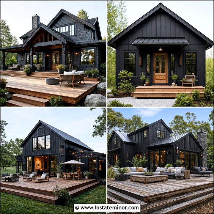 30 Jet Black House Design With Deck Ideas: Outdoor Style Guide
