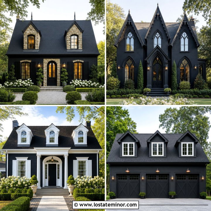 30 Jet Black House Design With Dormers Ideas: Timeless Style