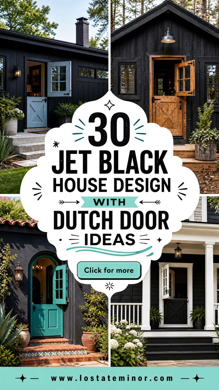 30 Jet Black House Design With Dutch Door Ideas Charming Style - 30 Jet Black House Design With Dutch Door Ideas: Charming Style