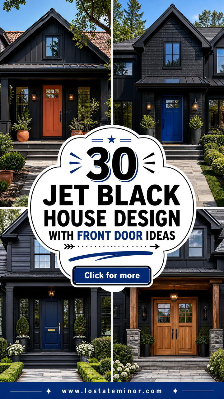 30 Jet Black House Design With Front Door Ideas Bold Entry Style - 30 Jet Black House Design With Front Door Ideas: Bold Entry Style