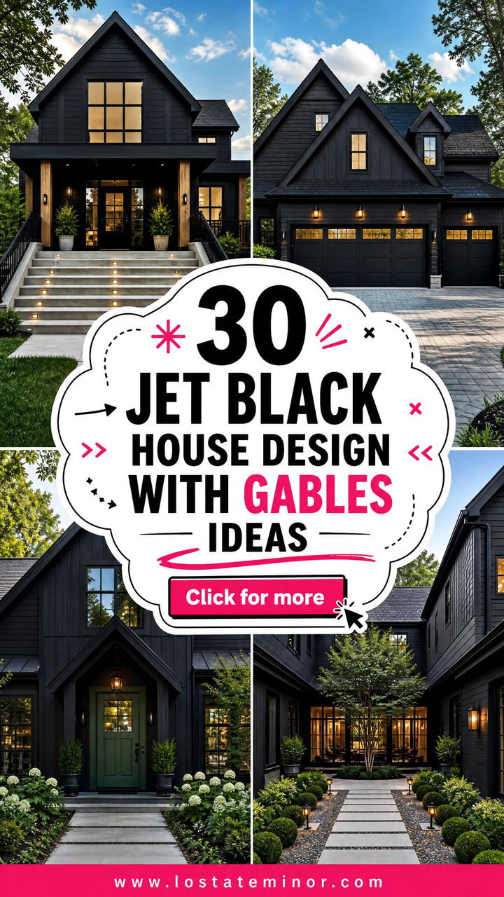 30 Jet Black House Design With Gables Ideas Bold Roofline Style - 30 Jet Black House Design With Gables Ideas: Bold Roofline Style