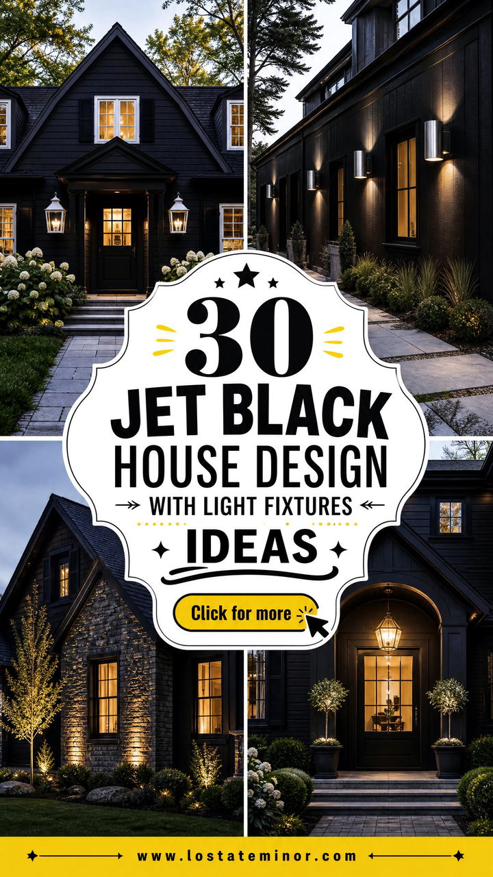 30 Jet Black House Design With Light Fixtures Ideas to Try - 30 Jet Black House Design With Light Fixtures Ideas to Try