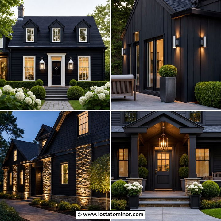 30 Jet Black House Design With Light Fixtures Ideas to Try
