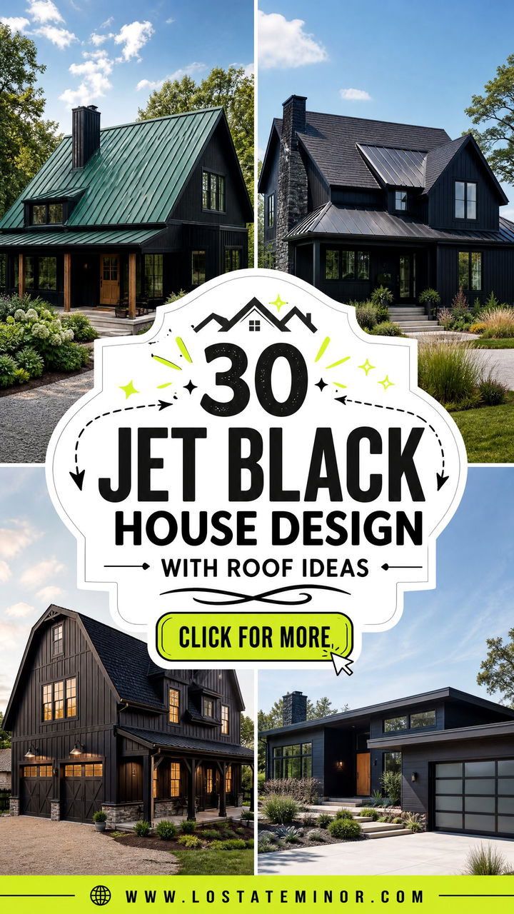30 Jet Black House Design With Roof Ideas Bold Exterior Style - 30 Jet Black House Design With Roof Ideas: Bold Exterior Style
