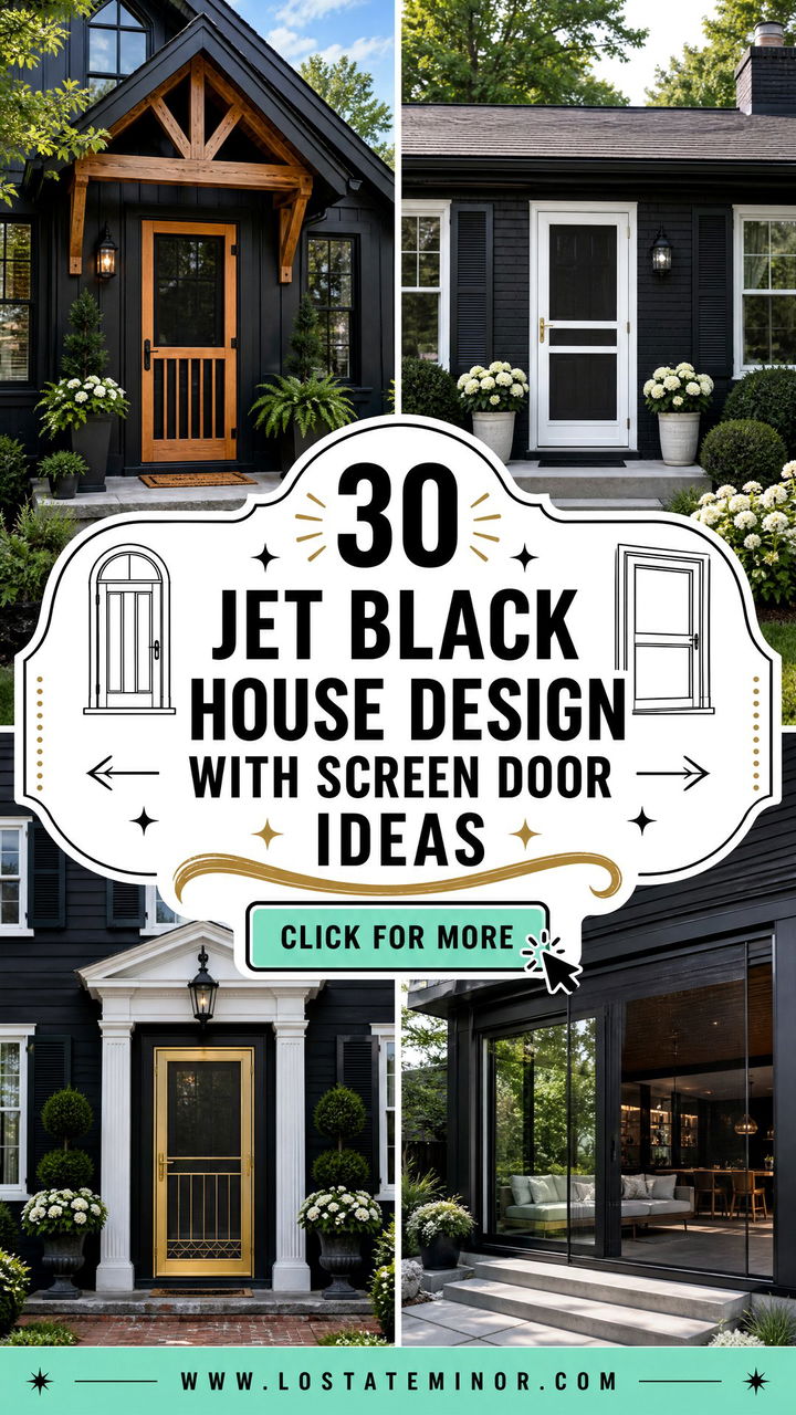 30 Jet Black House Design With Screen Door Ideas Entry Style - 30 Jet Black House Design With Screen Door Ideas: Entry Style