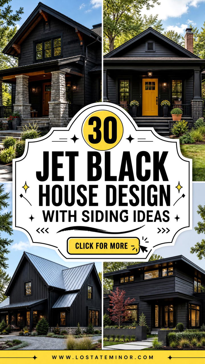 30 Jet Black House Design With Siding Ideas Modern Curb Appeal - 30 Jet Black House Design With Siding Ideas: Modern Curb Appeal
