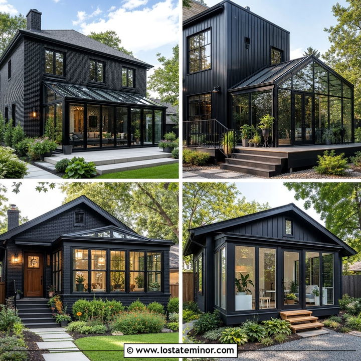 30 Jet Black House Design With Sunroom Ideas: Bright, Bold Spaces