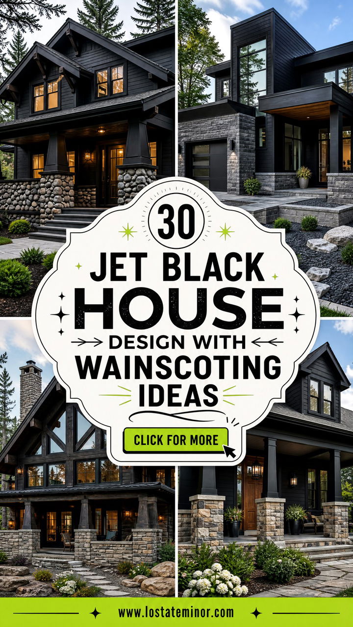 30 Jet Black House Design With Wainscoting Ideas Timeless Charm - 30 Jet Black House Design With Wainscoting Ideas: Timeless Charm