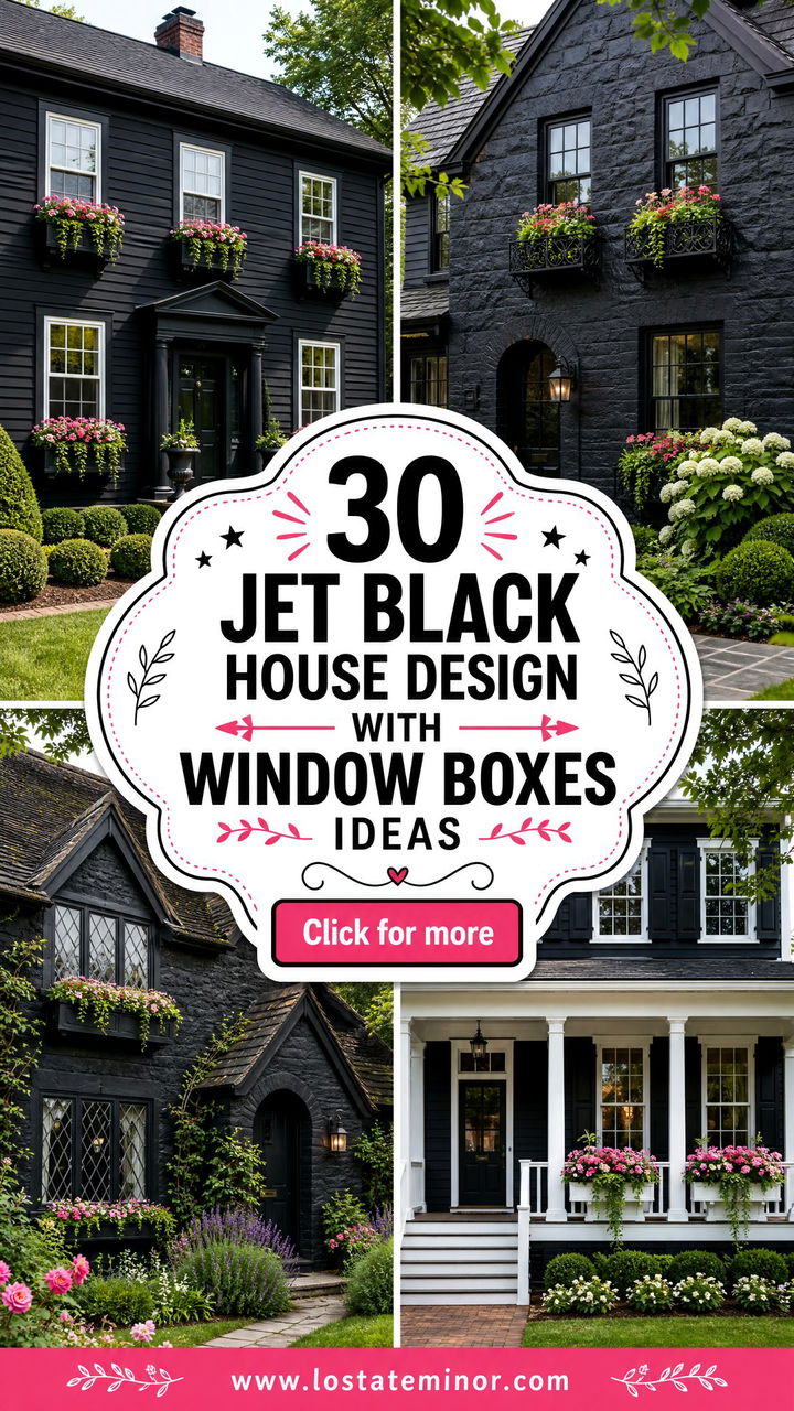 30 Jet Black House Design With Window Boxes Ideas Fresh Charm - 30 Jet Black House Design With Window Boxes Ideas: Fresh Charm