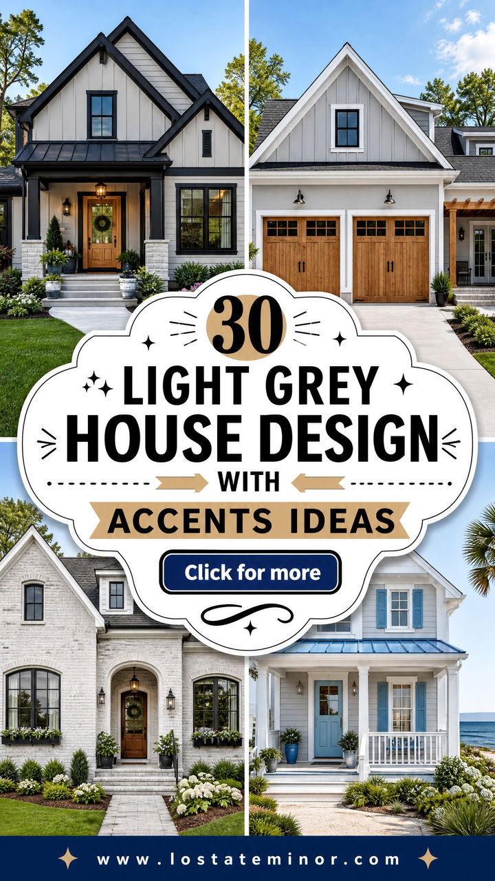 30 Light Grey House Design With Accents Ideas Fresh Curb Appeal - 30 Light Grey House Design With Accents Ideas: Fresh Curb Appeal