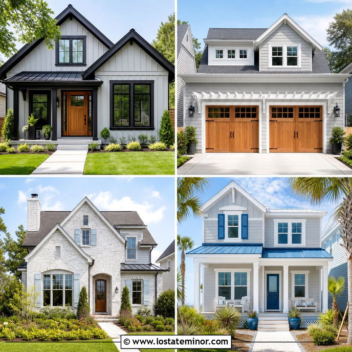 30 Light Grey House Design With Accents Ideas: Fresh Curb Appeal