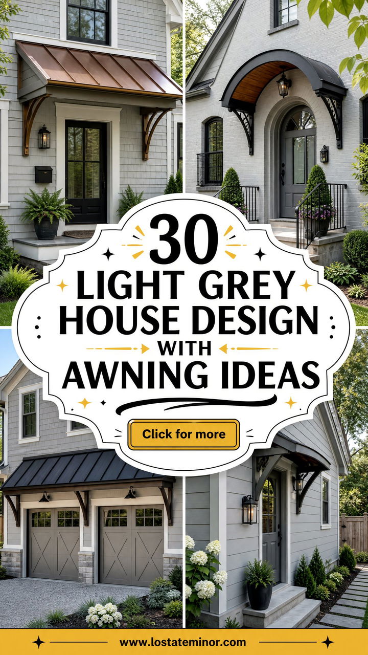 30 Light Grey House Design With Awning Ideas Stylish Shade - 30 Light Grey House Design With Awning Ideas: Stylish Shade