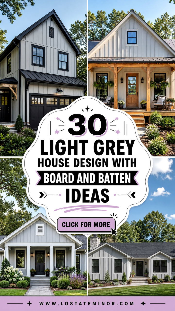30 Light Grey House Design With Board and Batten Ideas Must-See - 30 Light Grey House Design With Board and Batten Ideas: Must-See