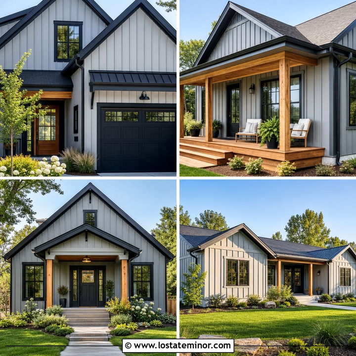 30 Light Grey House Design With Board and Batten Ideas: Must-See