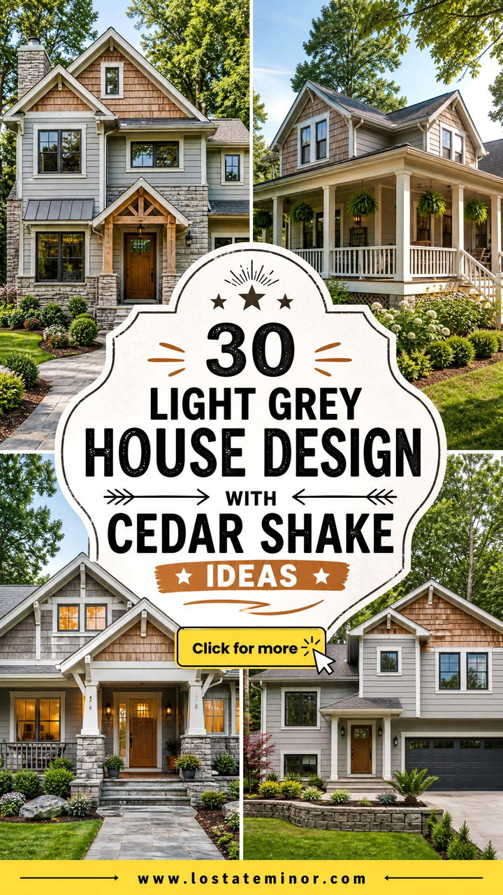30 Light Grey House Design With Cedar Shake Ideas Rustic Charm - 30 Light Grey House Design With Cedar Shake Ideas: Rustic Charm