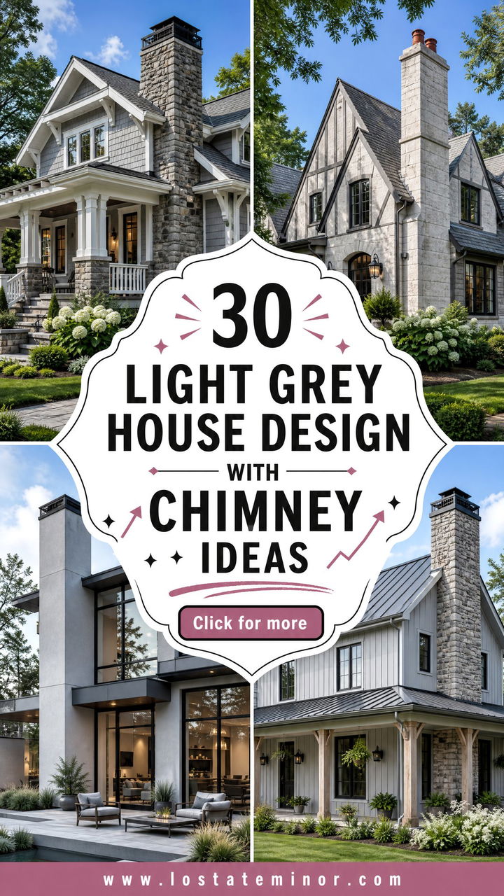 30 Light Grey House Design With Chimney Ideas Timeless Appeal - 30 Light Grey House Design With Chimney Ideas: Timeless Appeal