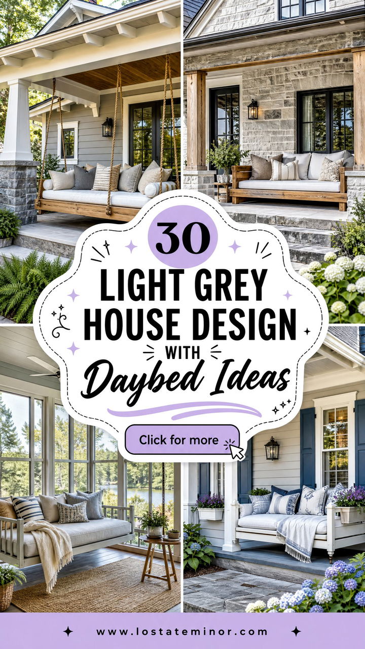 30 Light Grey House Design With Daybed Ideas Cozy Outdoor Living - 30 Light Grey House Design With Daybed Ideas: Cozy Outdoor Living