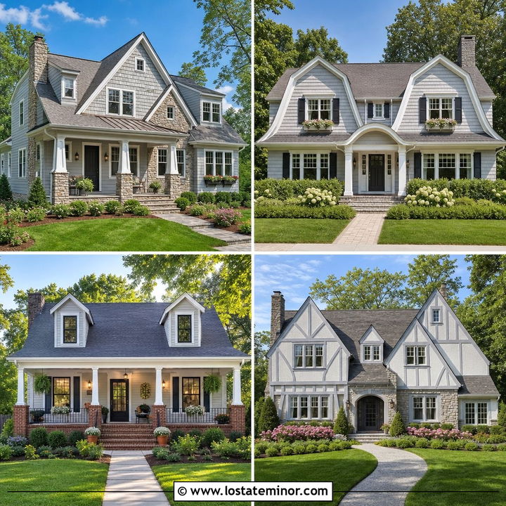 30 Light Grey House Design With Dormers Ideas: Storybook Charm