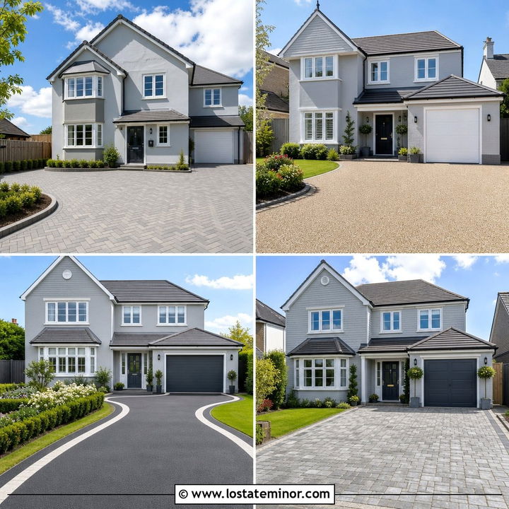 30 Light Grey House Design With Driveway Ideas: Sleek Curb Appeal