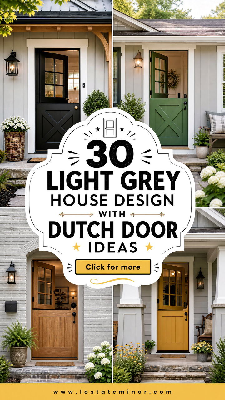 30 Light Grey House Design With Dutch Door Ideas Warm Welcome - 30 Light Grey House Design With Dutch Door Ideas: Warm Welcome
