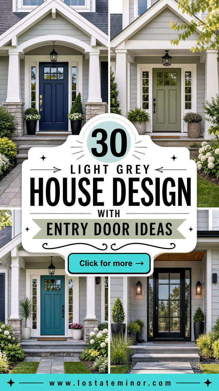 30 Light Grey House Design With Entry Door Ideas Bold Welcome - 30 Light Grey House Design With Entry Door Ideas: Bold Welcome