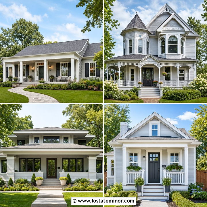 30 Light Grey House Design With Front Porch Ideas to Inspire You