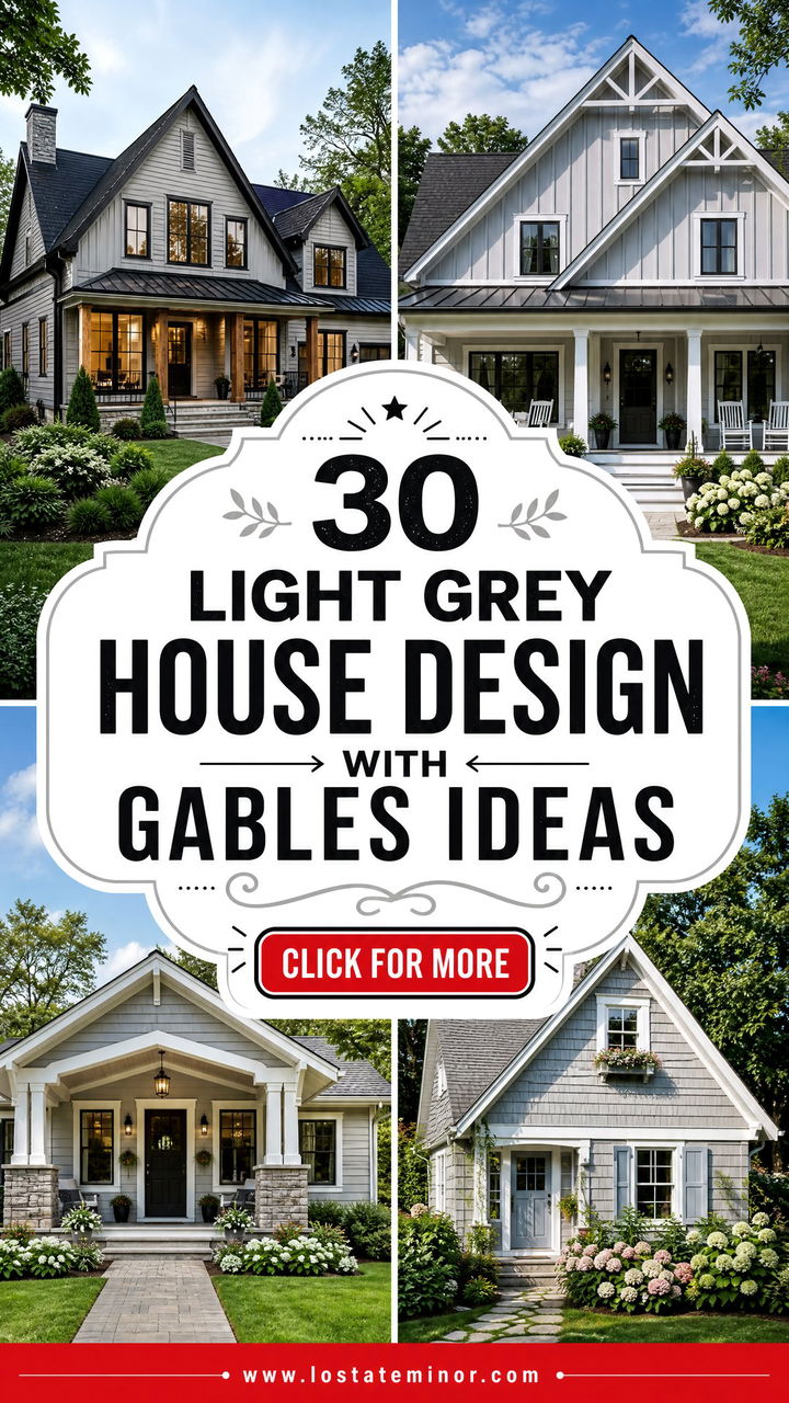30 Light Grey House Design With Gables Ideas for Timeless Charm - 30 Light Grey House Design With Gables Ideas for Timeless Charm
