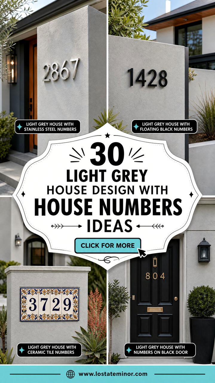 30 Light Grey House Design With House Numbers Ideas to Try Now - 30 Light Grey House Design With House Numbers Ideas to Try Now
