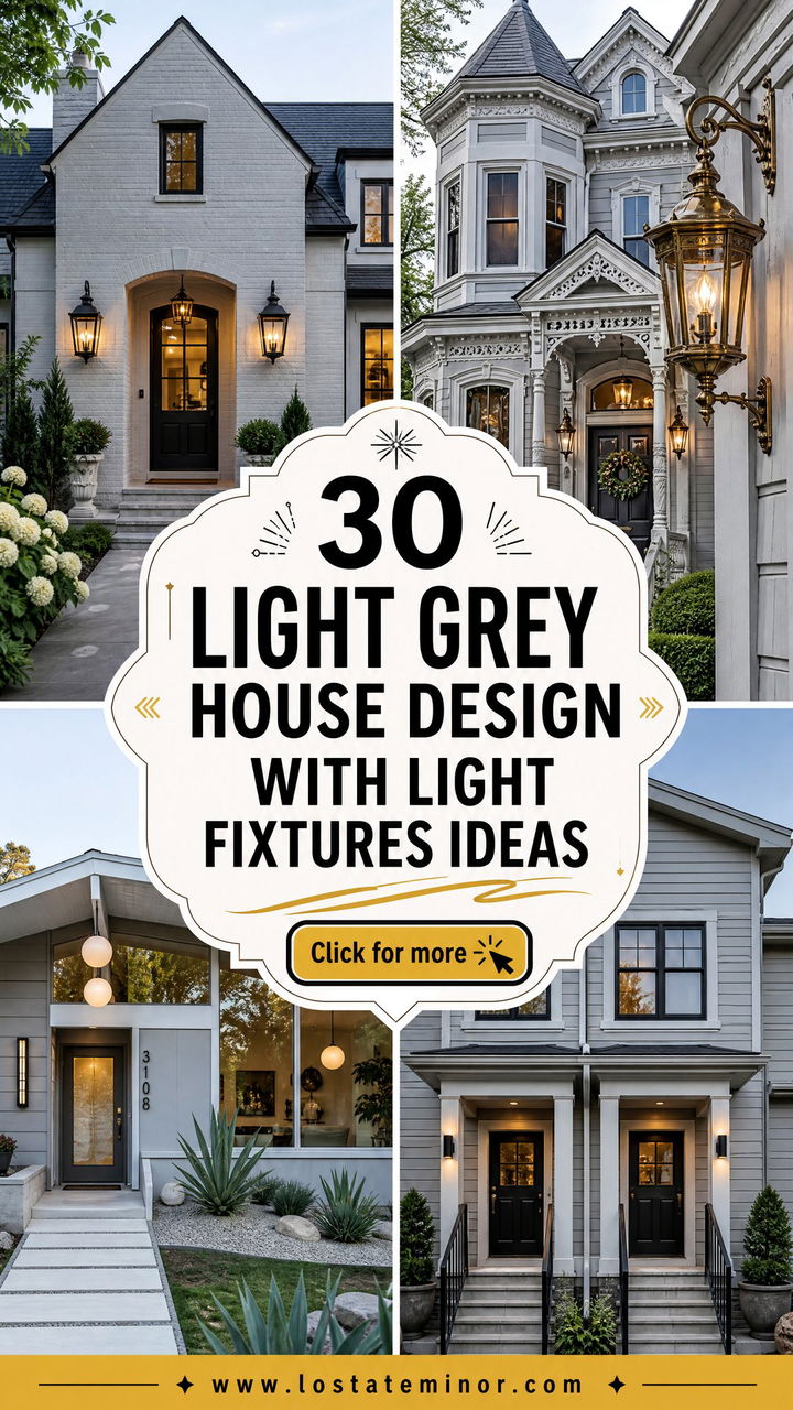 30 Light Grey House Design With Light Fixtures Ideas to Try - 30 Light Grey House Design With Light Fixtures Ideas to Try