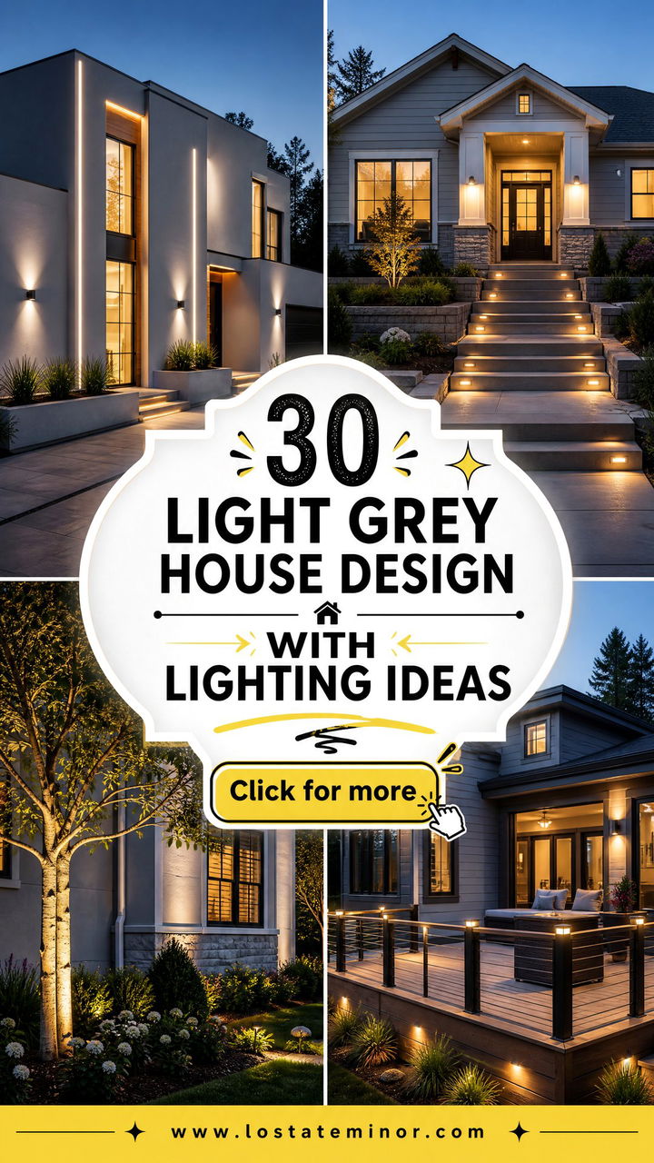 30 Light Grey House Design With Lighting Ideas for a Warm Glow - 30 Light Grey House Design With Lighting Ideas for a Warm Glow